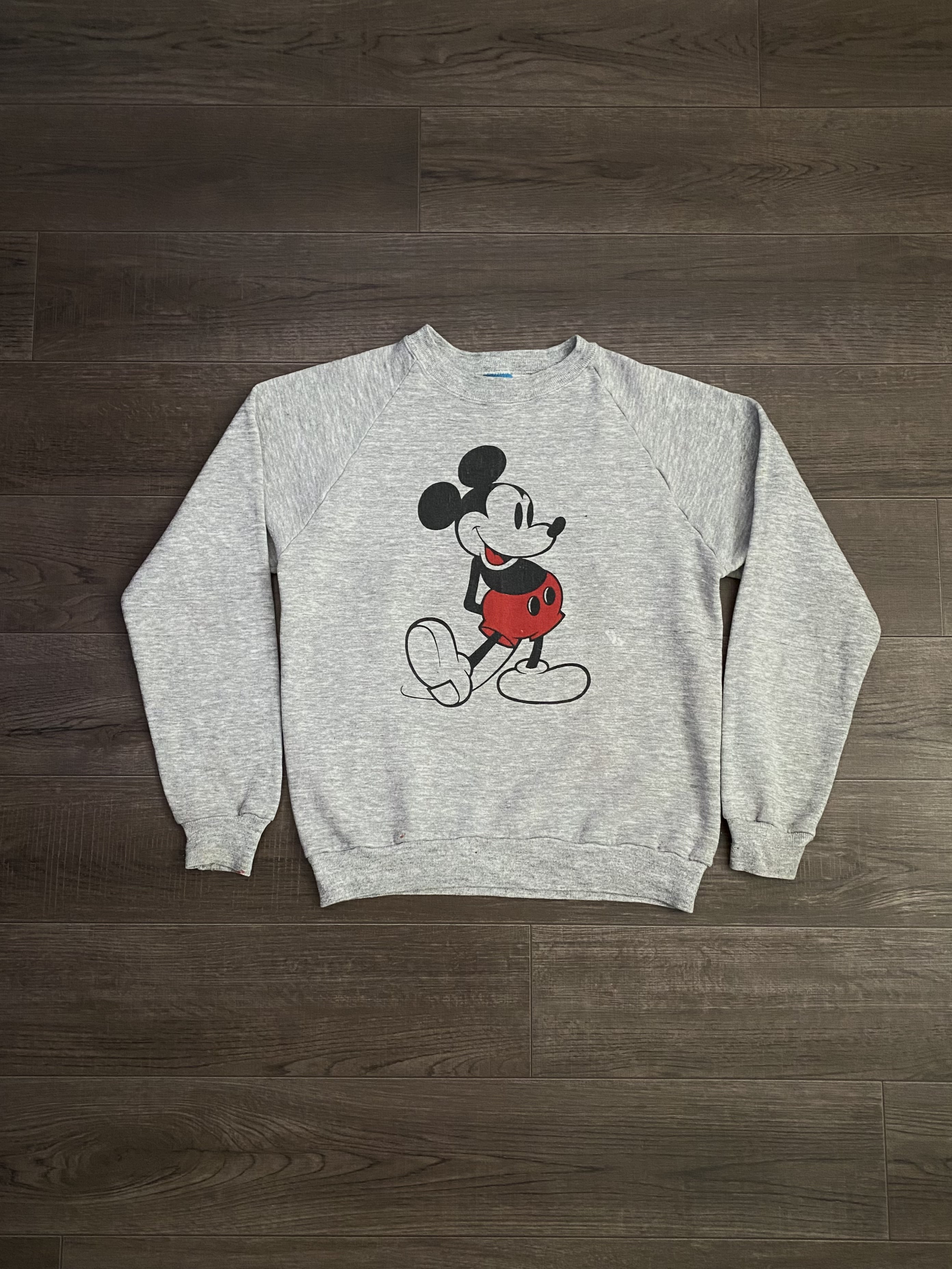 80&#039;s Walt Disney Mickey Mouse Printed Sweatshirt M(95 or Women) - 체리피커