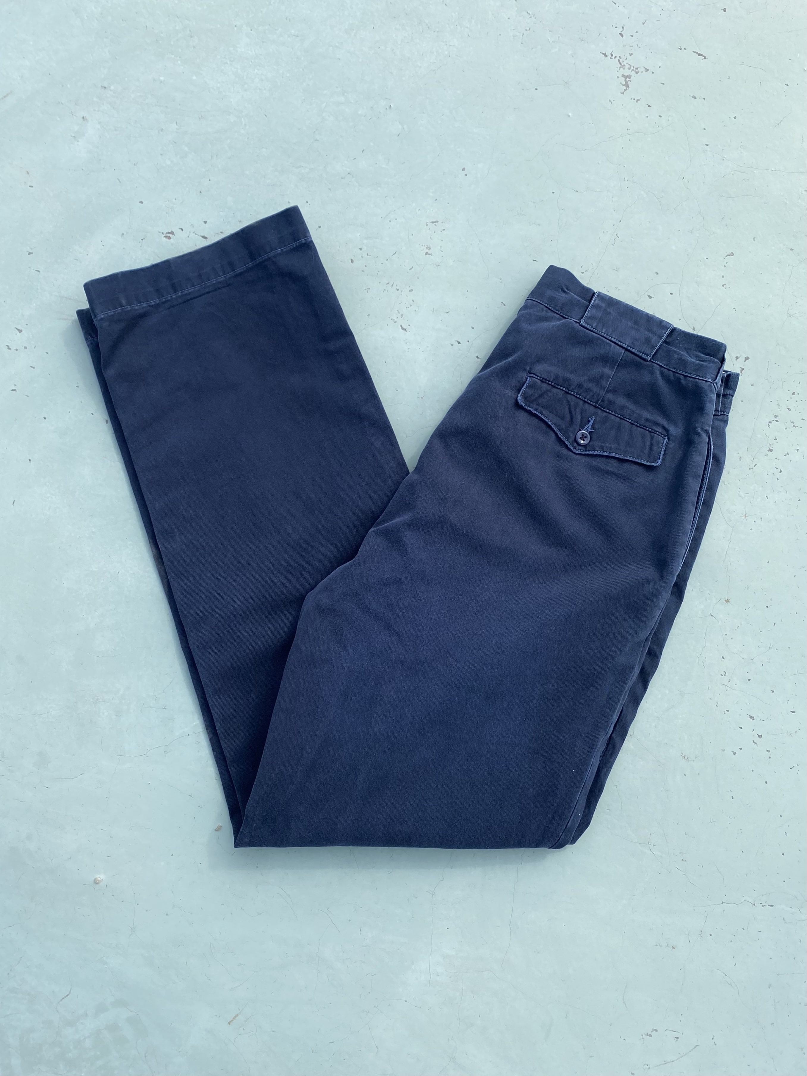 Polo Ralph Lauren Navy Cotton Twill Pants 33 Size - 체리피커