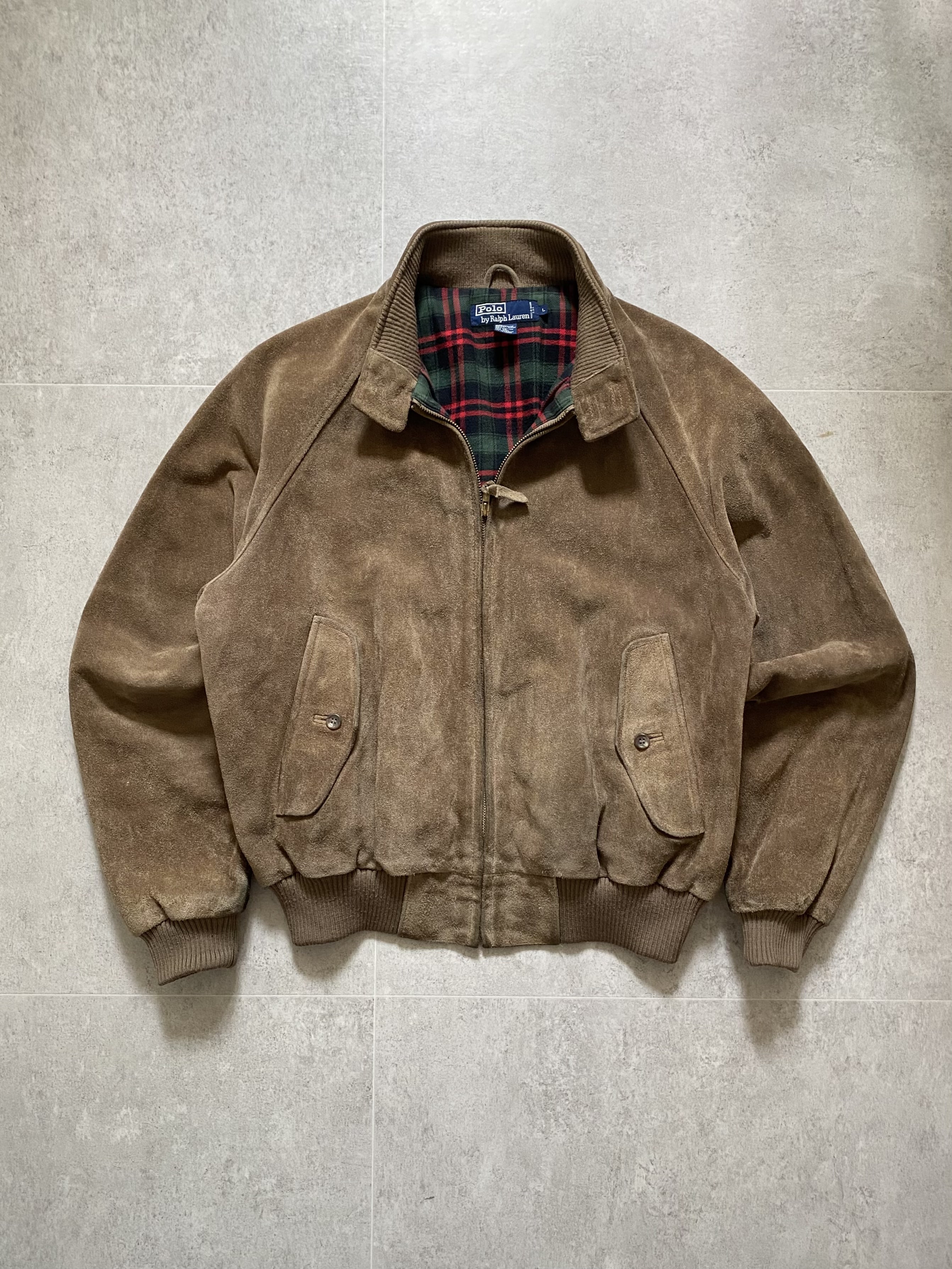 1990&#039;s Polo Ralph Lauren Heavy Suede Harrington Jacket L(Loose 100) - 체리피커