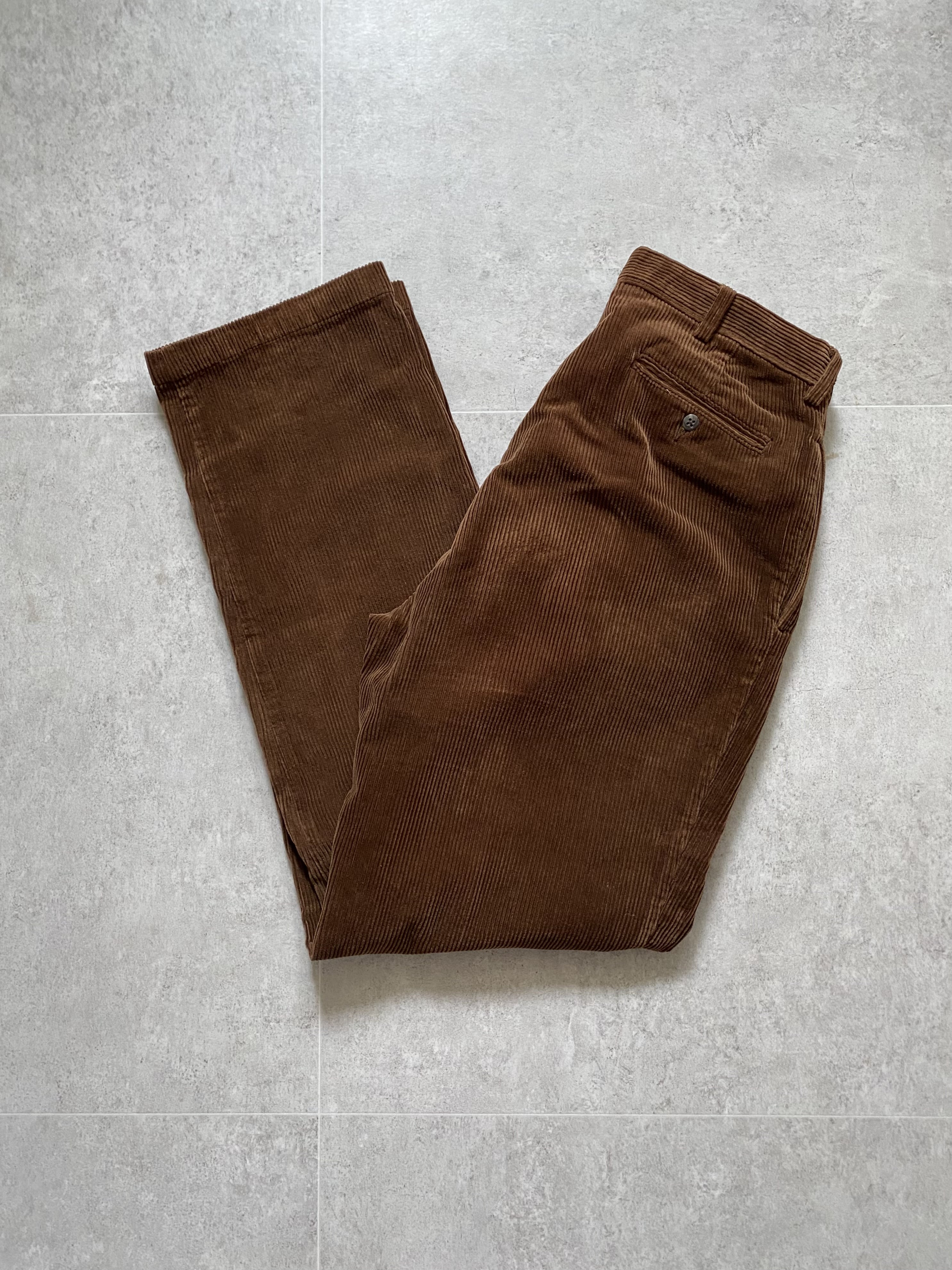 00&#039;s Polo Ralph Lauren 2 Tuck Classic Corduroy Pants 34 Size - 체리피커