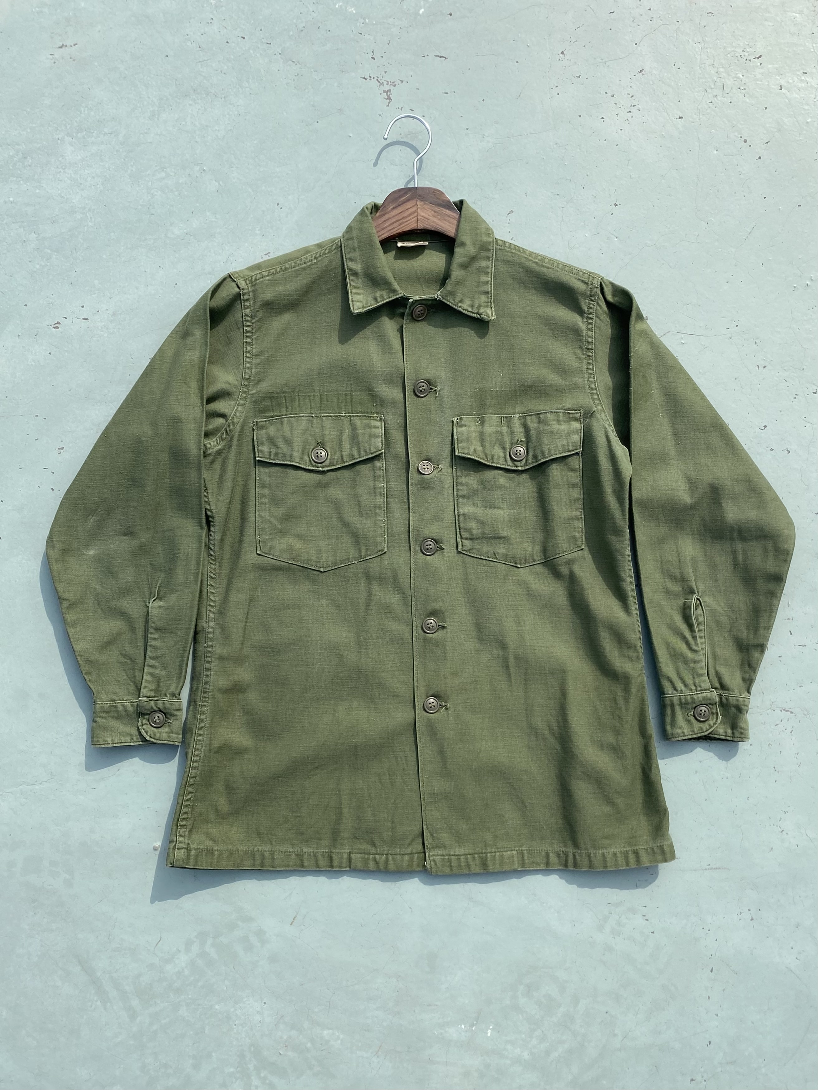 60&#039;s U.S Army OG 107 Fatigue Shirt 15 1/2(100) - 체리피커