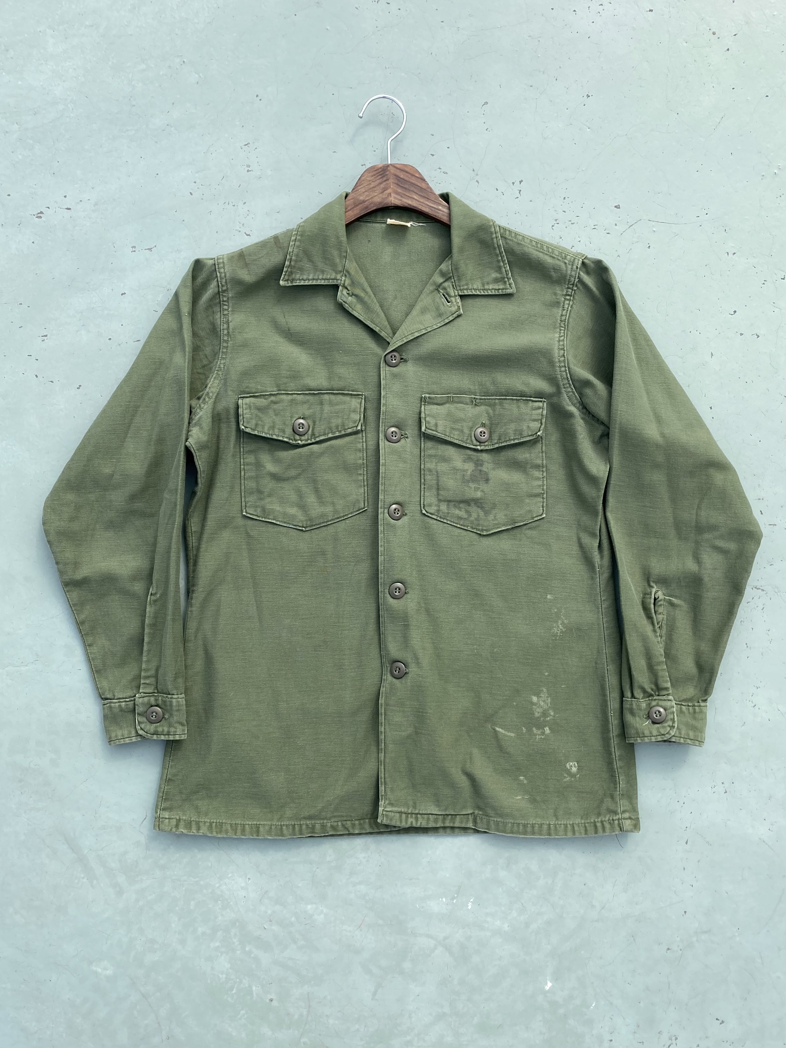 60&#039;s USMC OG 107 Fatigue Shirt 15 1/2(100) - 체리피커