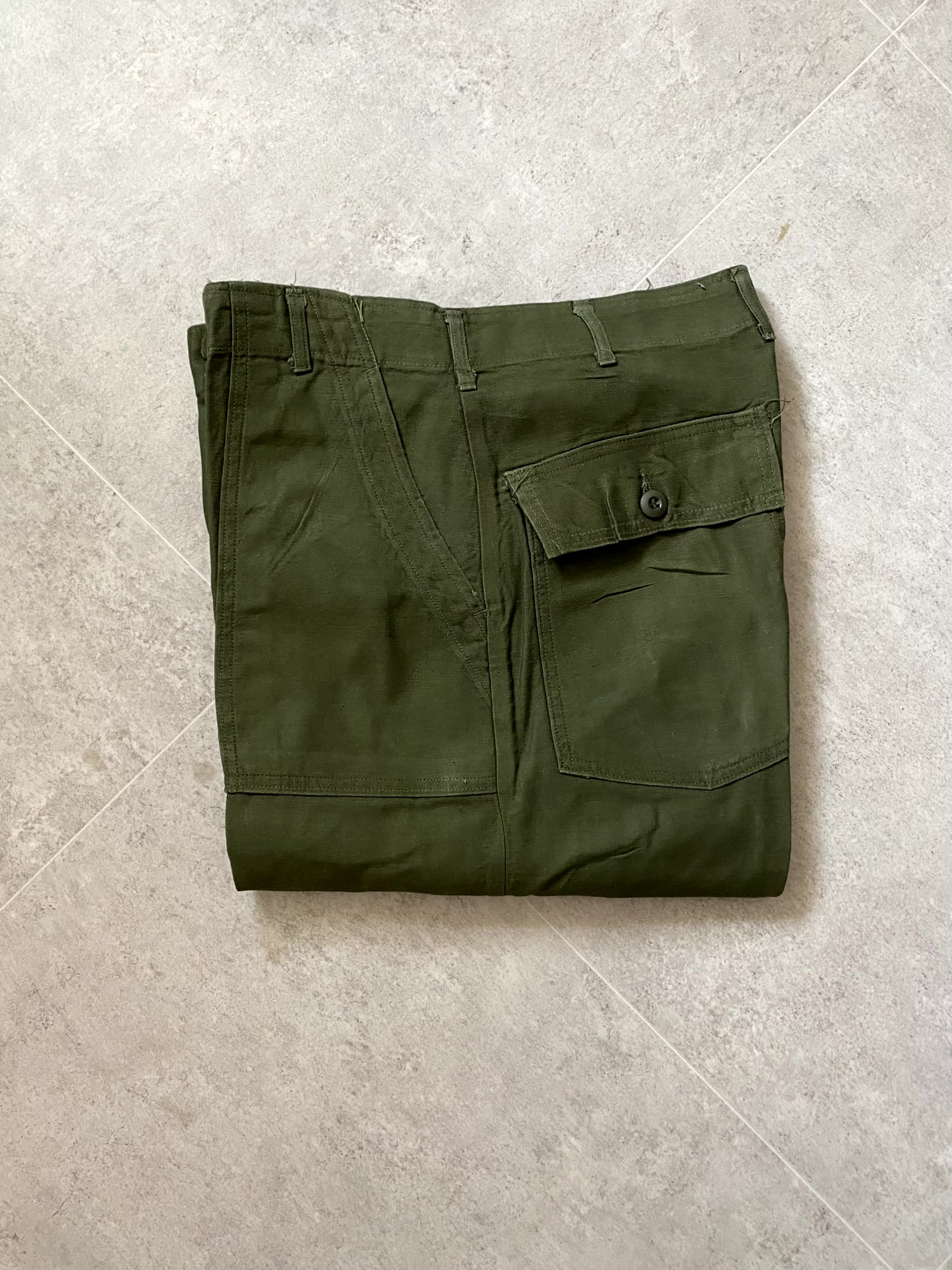 60~70&#039;s U.S Army OG 107 Fatigue Trousers 32 Size - 체리피커
