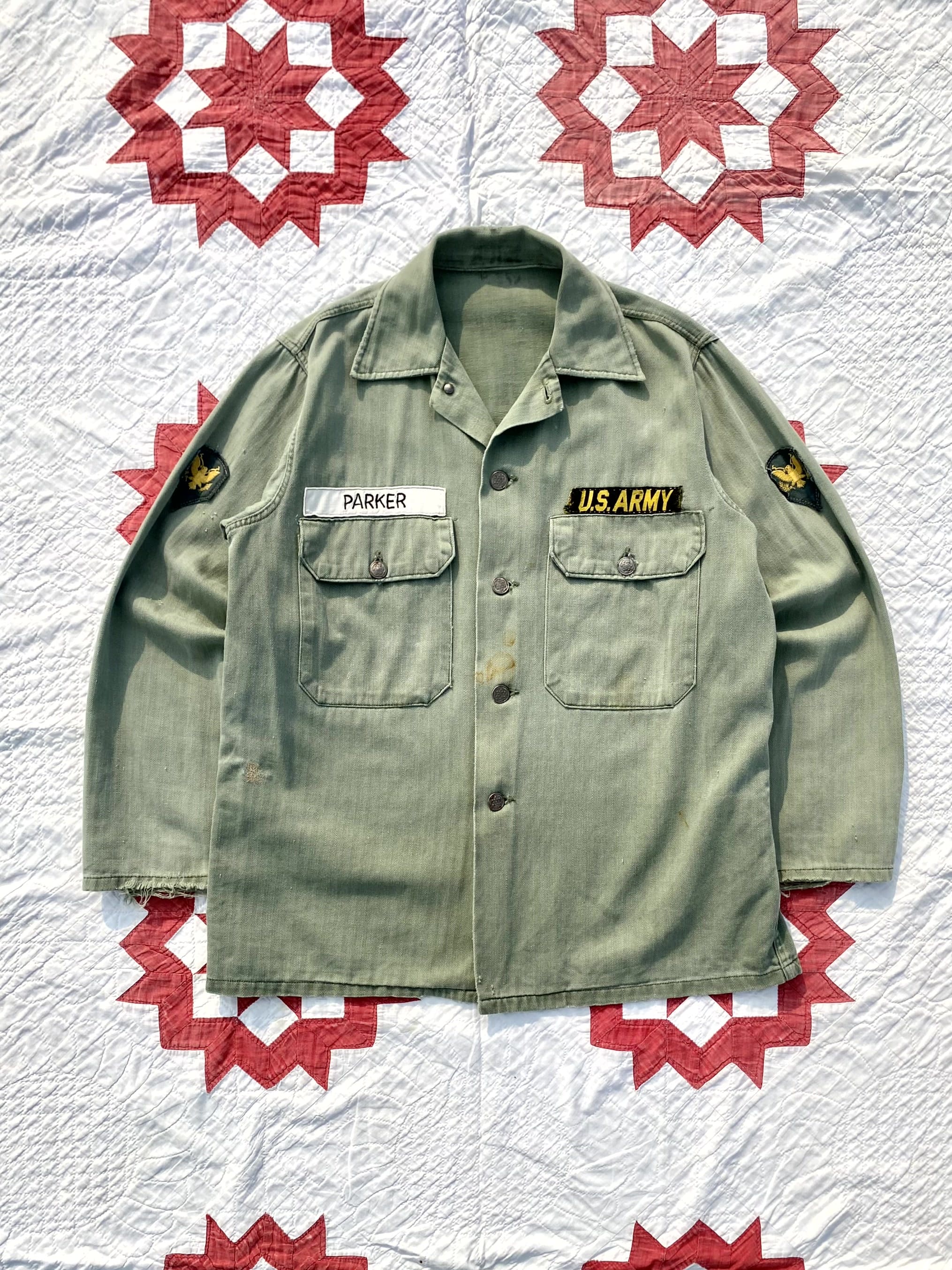 50&#039;s U.S. Army M-47 HBT Shirt 95~100 Size - 체리피커