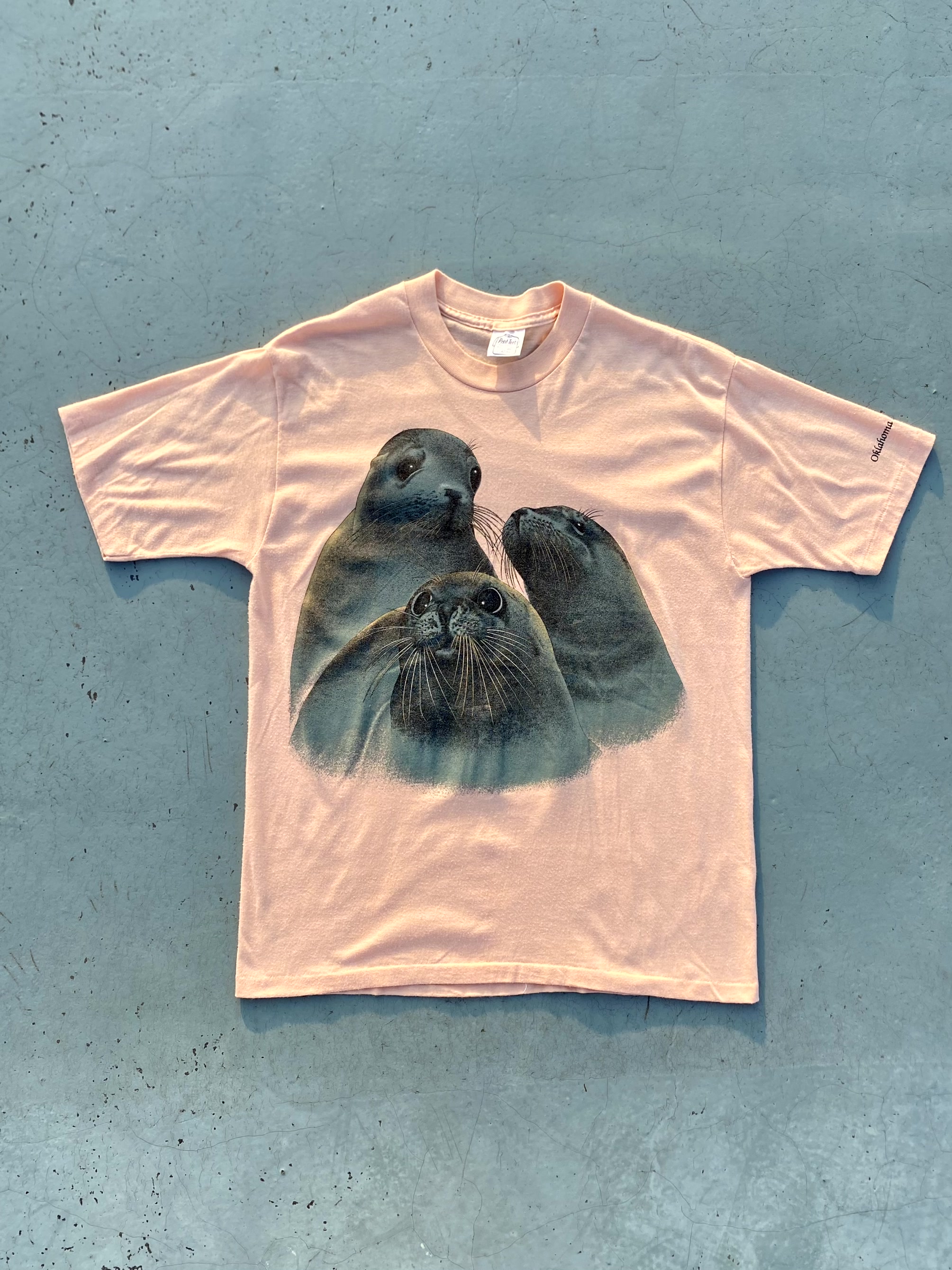 80&#039;s Print-Tees Sea Lion Graphic T-Shirt L(95~100) - 체리피커
