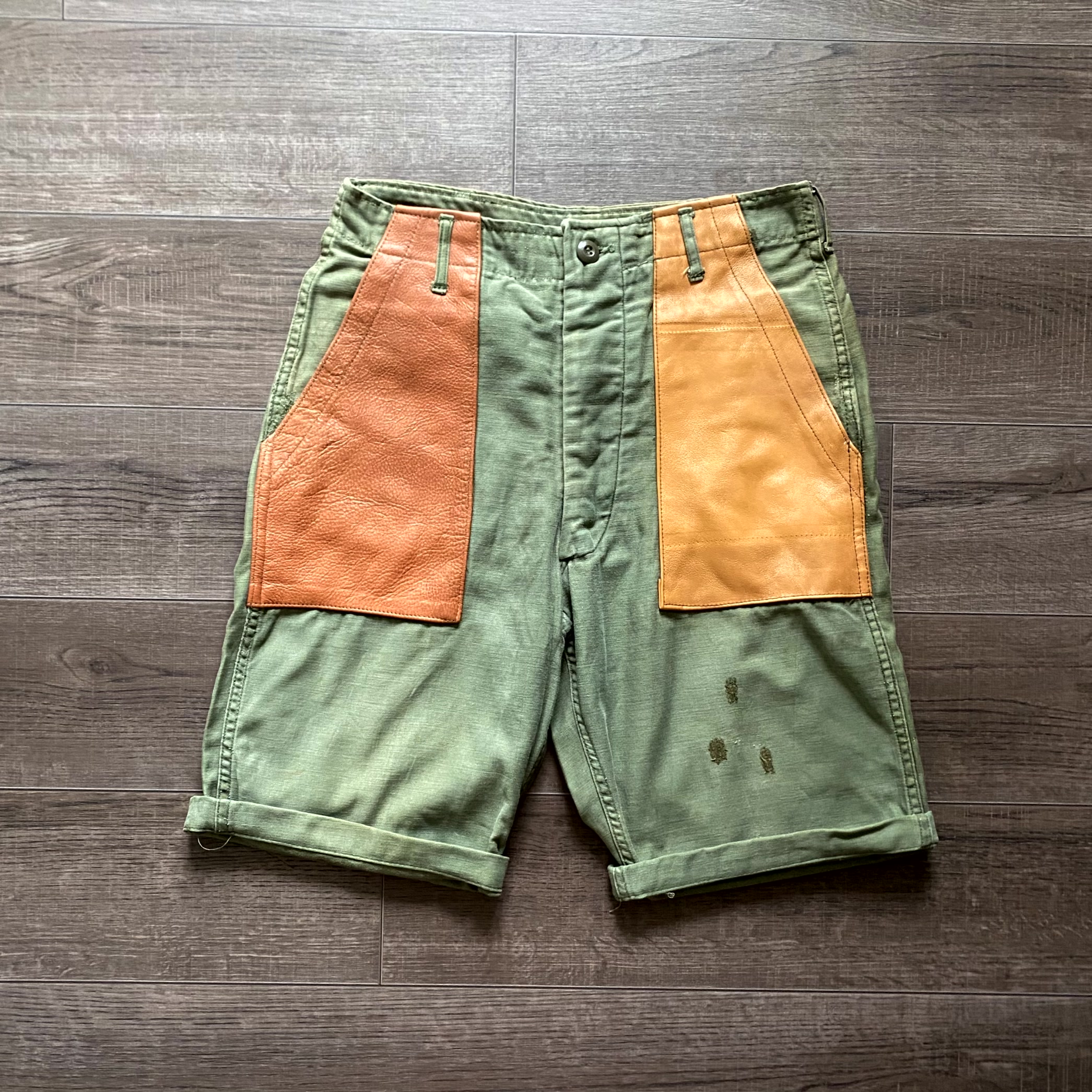 70&#039;s U.S Army OG 107 Jungle Fatigue Pants Customized 30 Size - 체리피커
