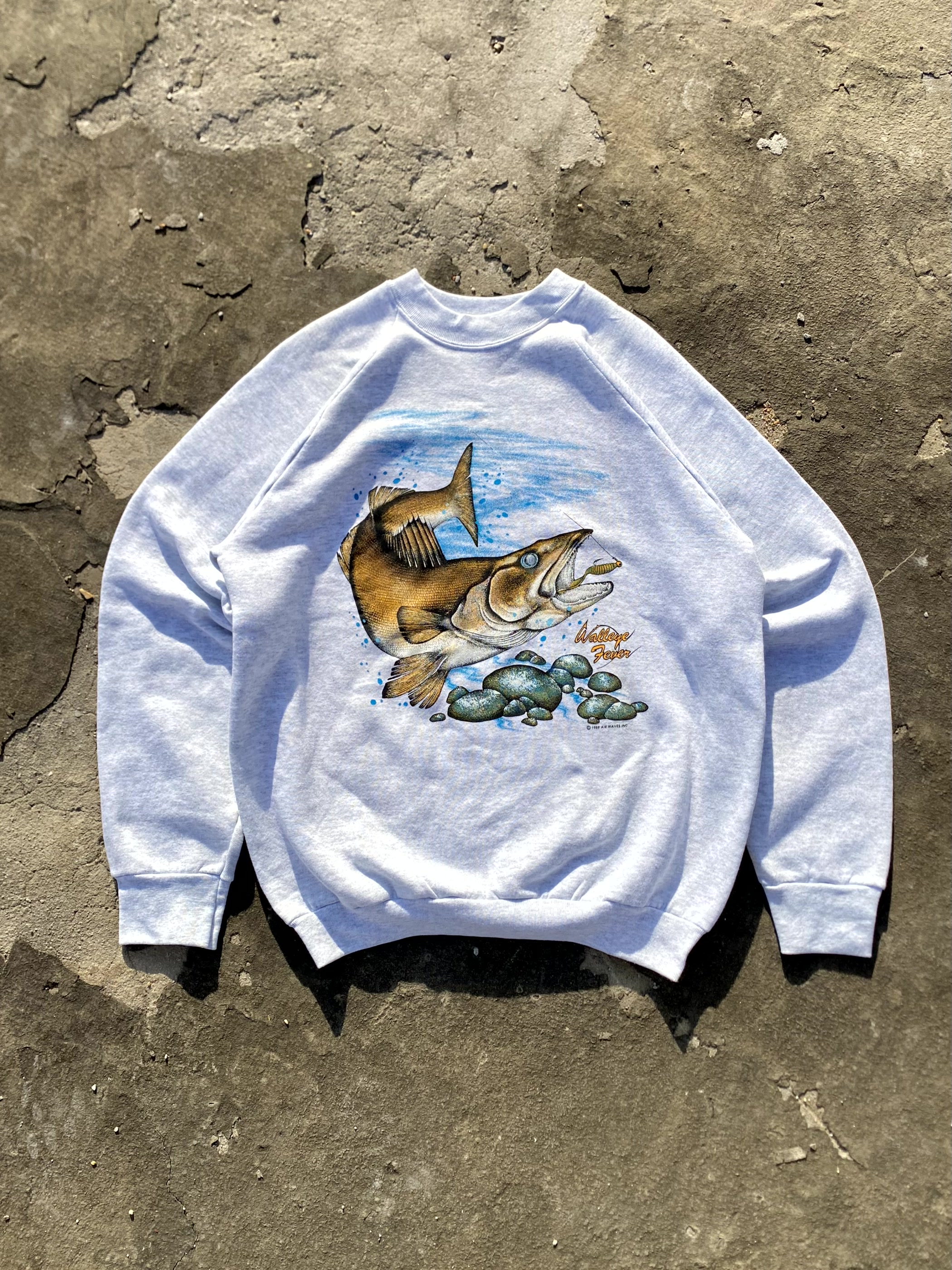 80&#039;s Fruit Of The Loom Bass Fishing Sweatshirt L(100~105) - 체리피커
