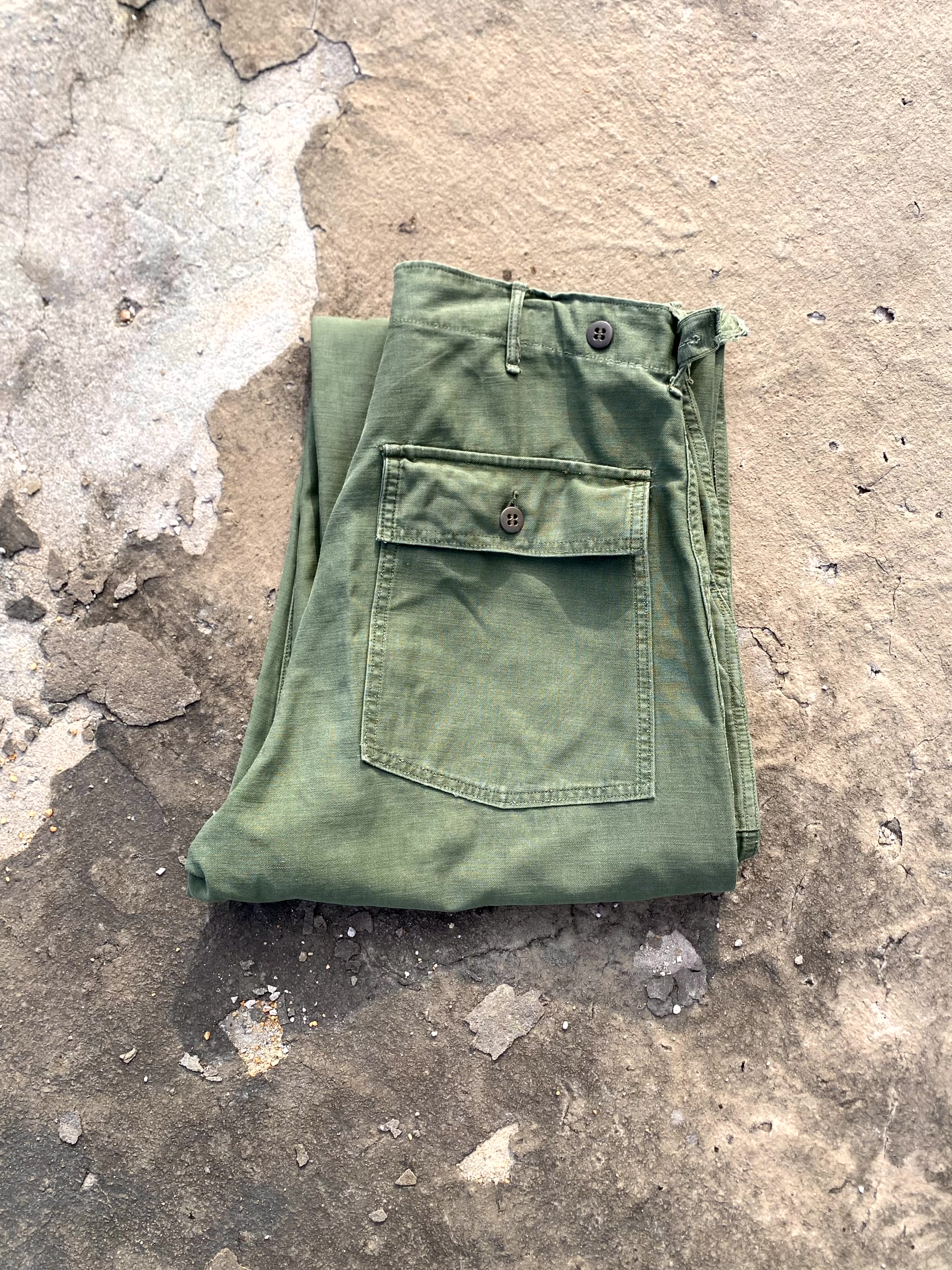 50&#039;s U.S. Army OG 107 Fatigue Pants ~32 Size - 체리피커