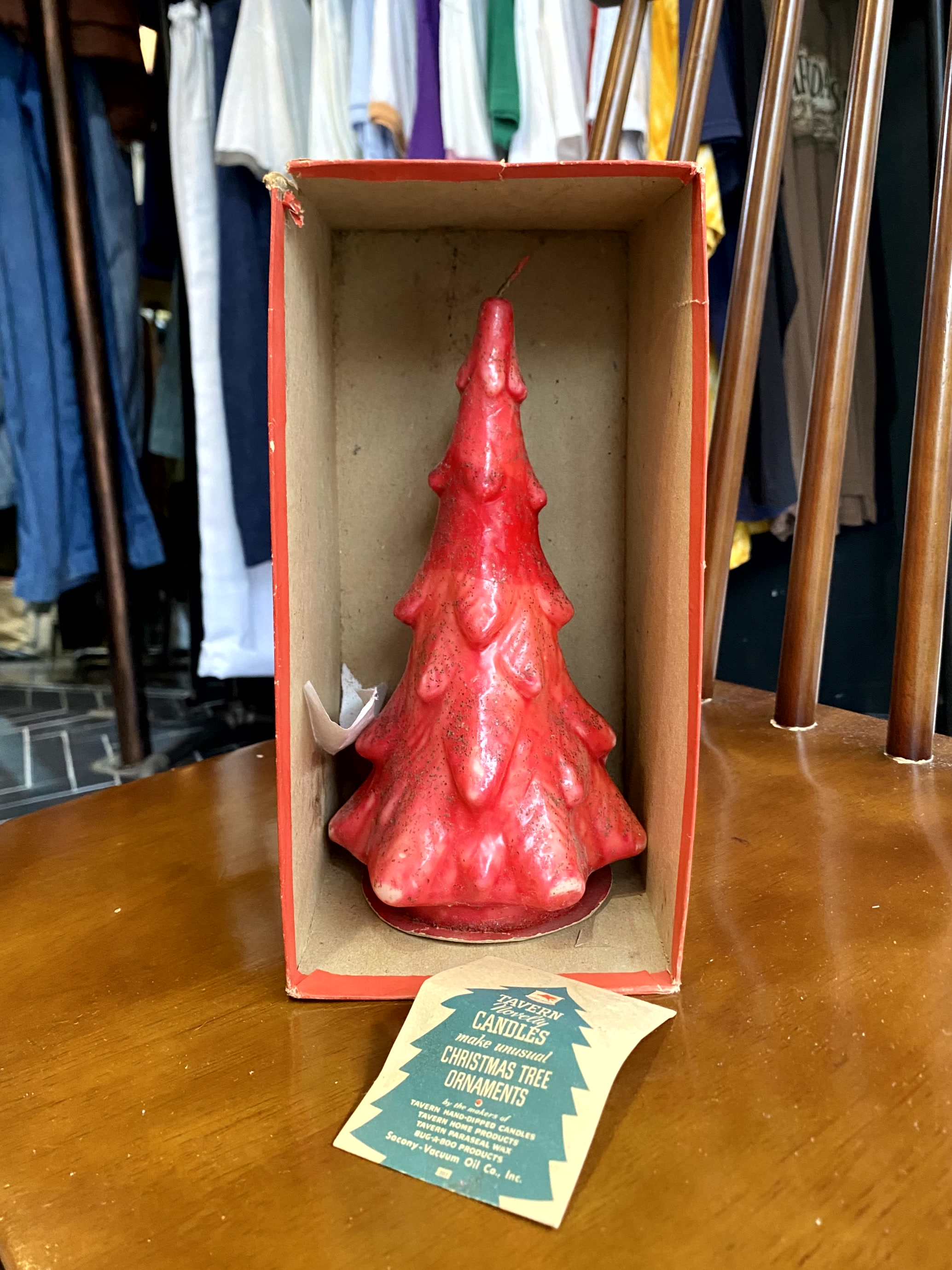 Mid Century Vintage Christmas Tree Candle NOS - 체리피커