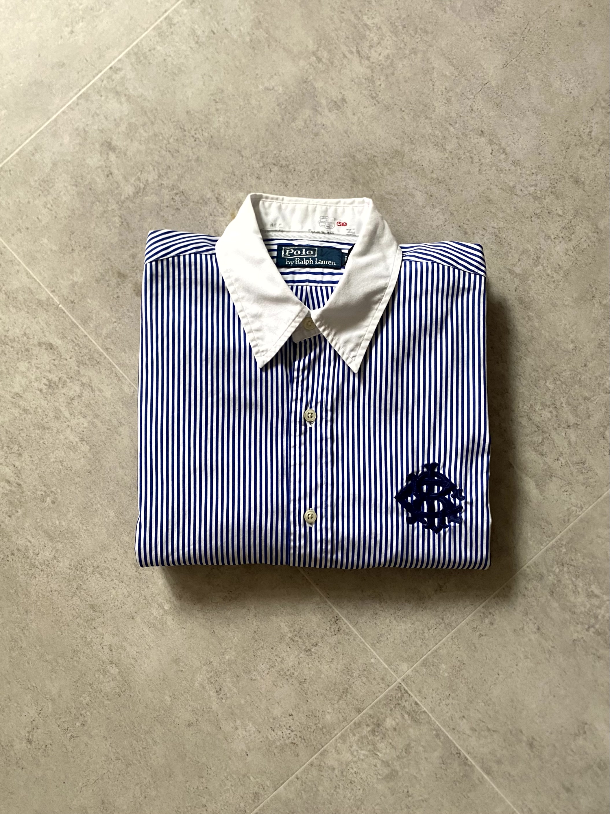 Polo Ralph Lauren Blue Striped Cleric Shirt M(100) - 체리피커
