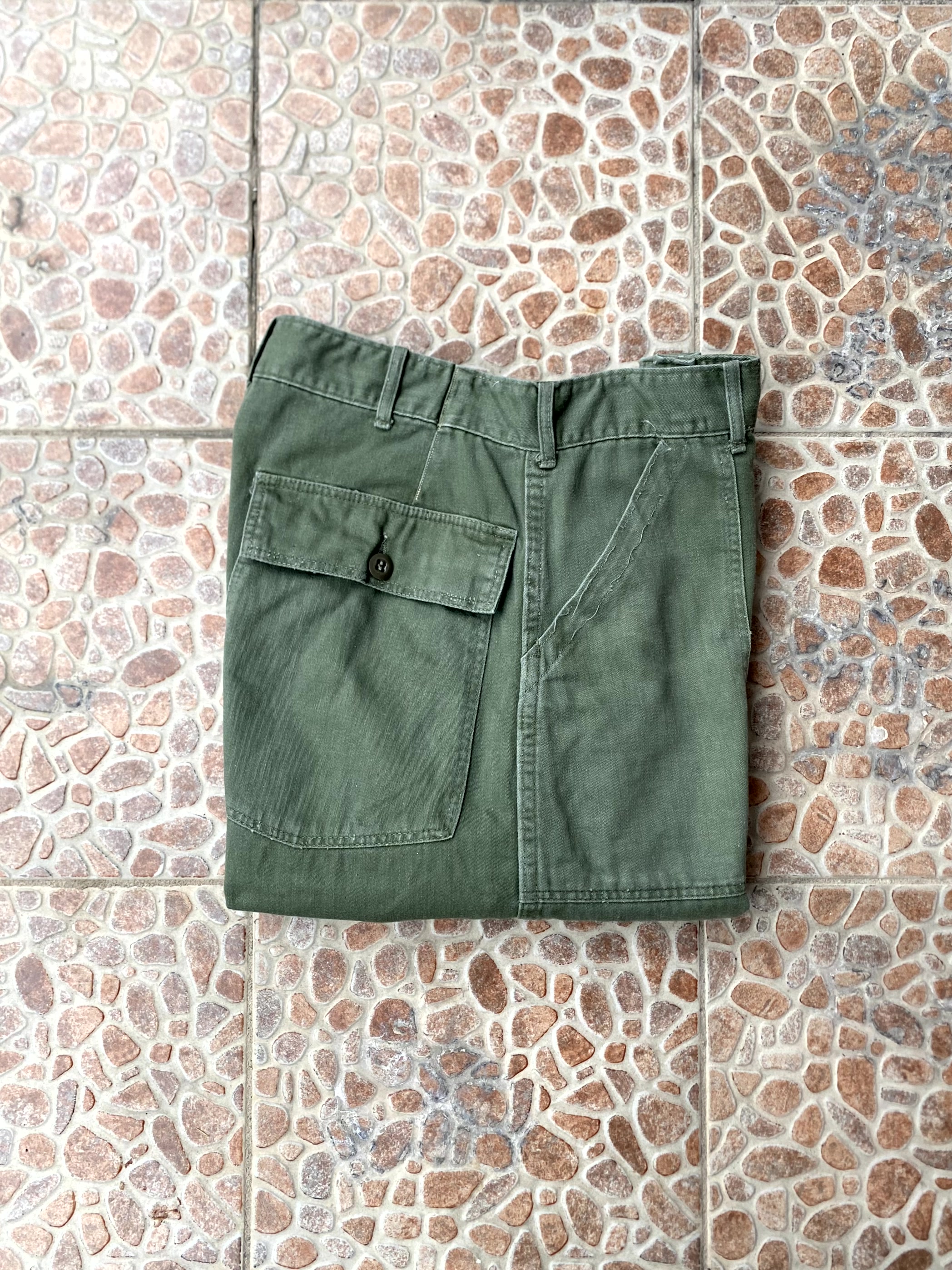 60&#039;s U.S. Army OG 107 Fatigue Pants 30 Size(Zipper Ver.) - 체리피커