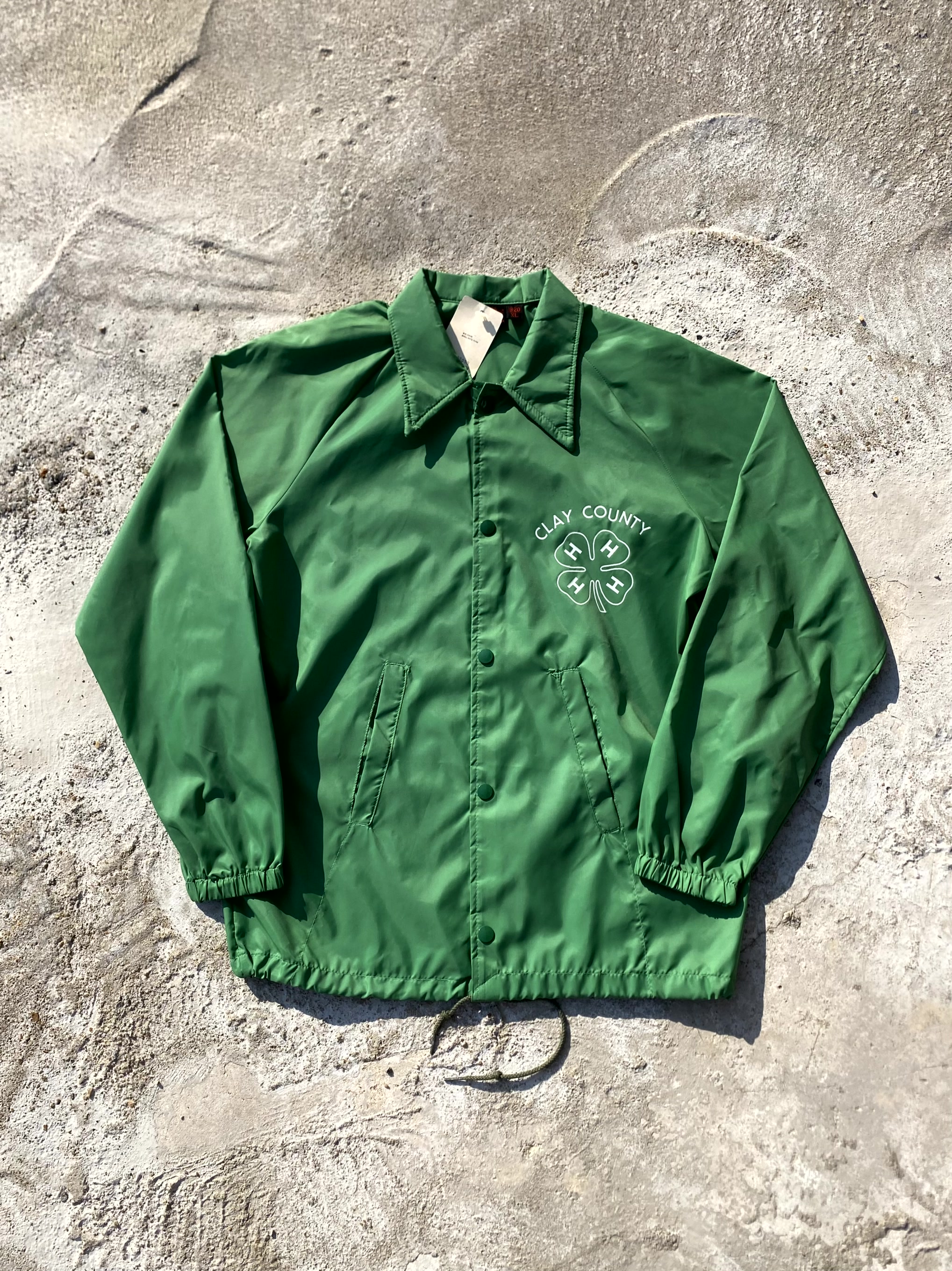 (Deadstock) 70&#039;s Green 4-H Farm Coach Jacket 100 Size - 체리피커